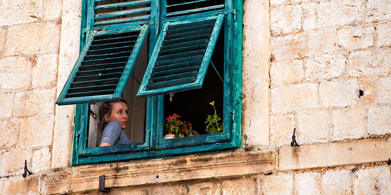 Dubrovnik Girl in the Window 