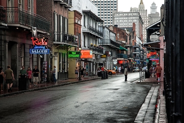 New Orleans Rain on Bourbon Street 