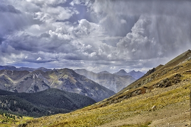 Rain in the Canyon from Engineer Pass 